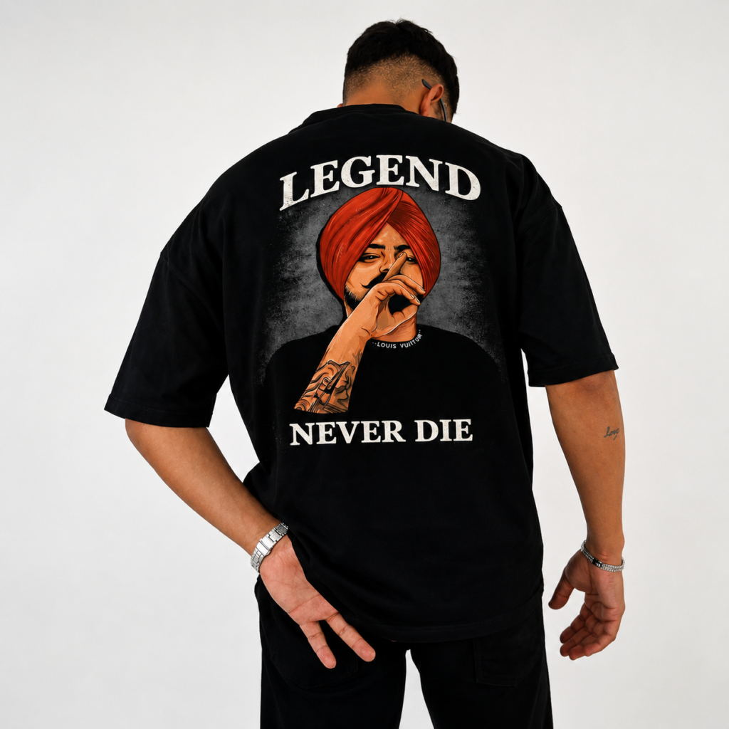 Legend Never Die oversized back print T-shirt – premium 240 GSM streetwear tee